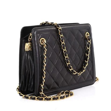 chanel vintage quilted leather tassel evening bag|vintage chanel bags for sale.